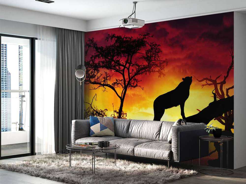 Cheetah on a tree