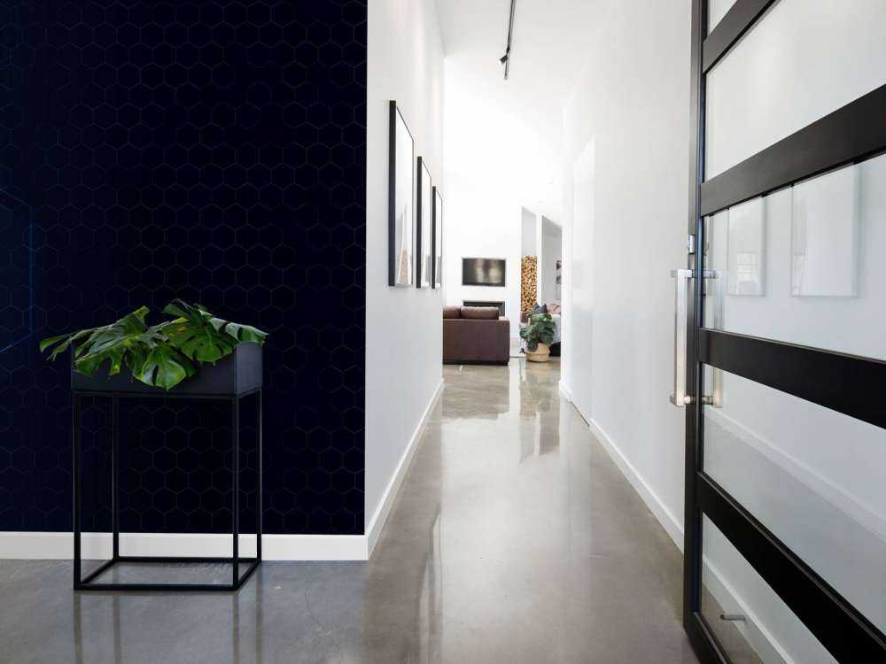 Abstract glowing hexagons