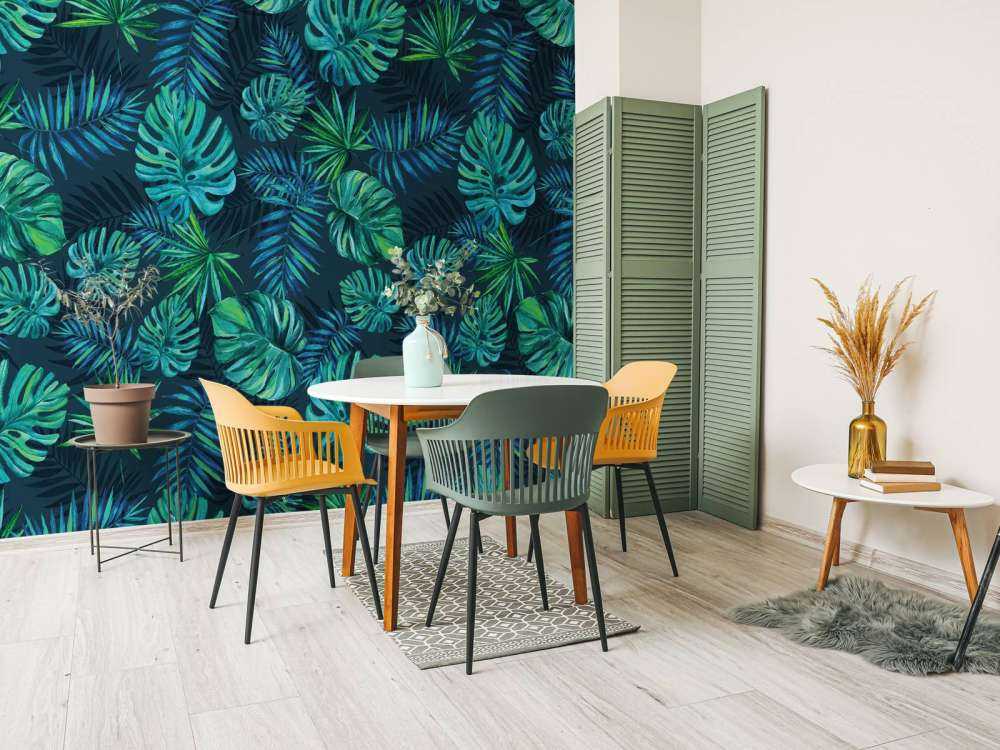 Tropical watercolor plants