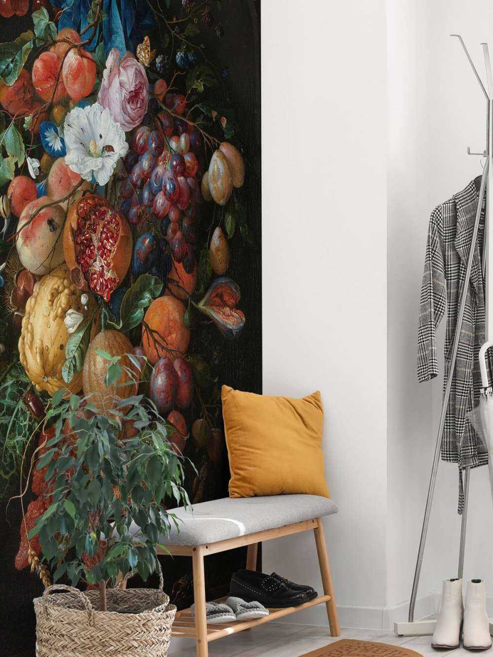 Festoon of fruits and flowers