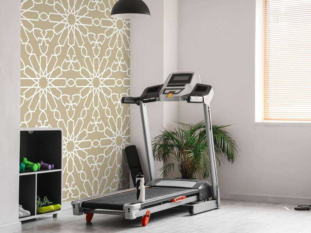 Geometric flowers, gold