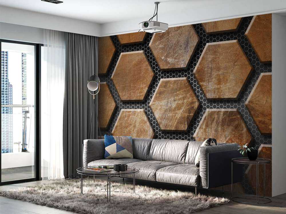 Brown hexagons