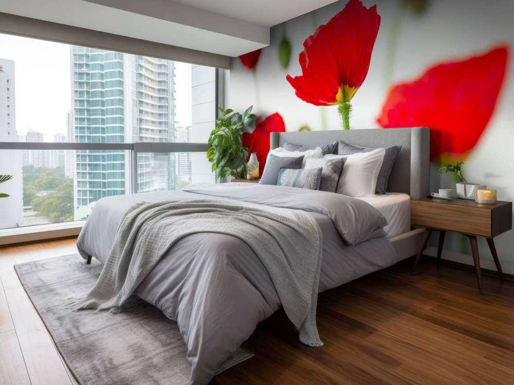 Close-up red poppies