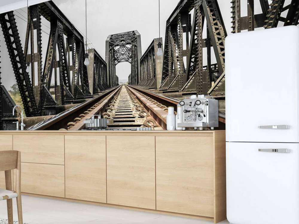 Metal railway bridge