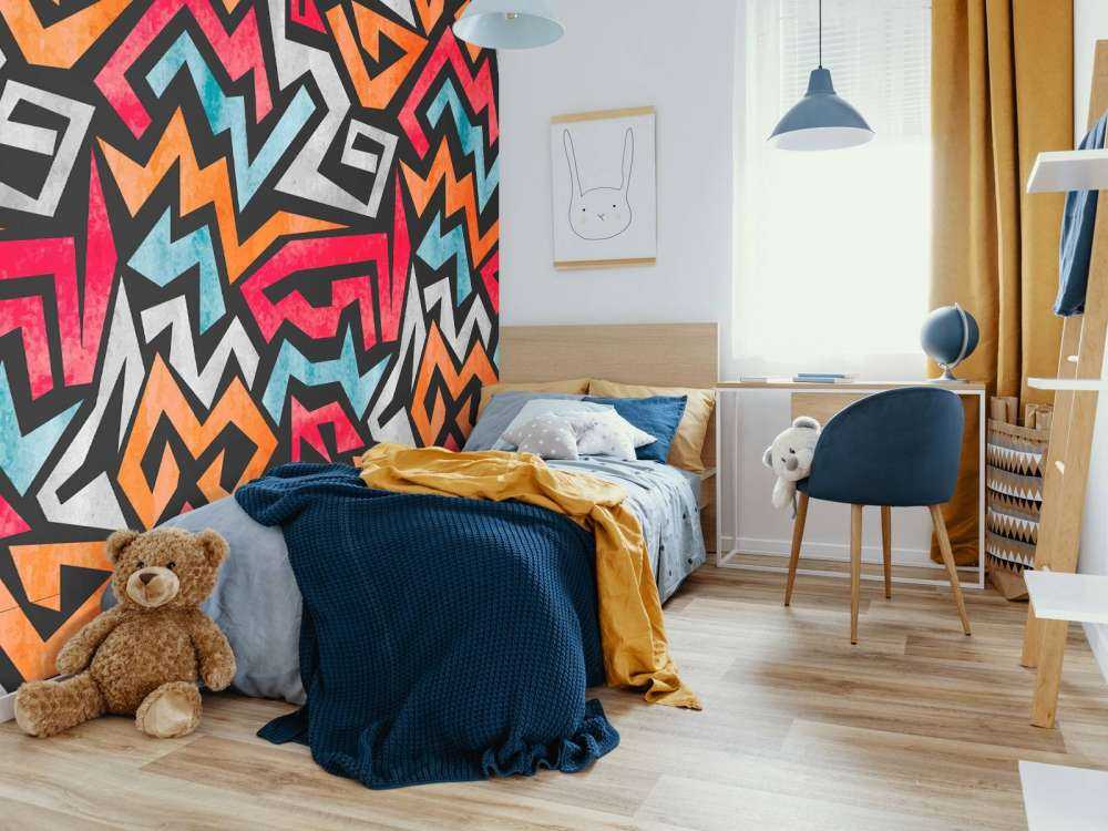 Colourful graphic print