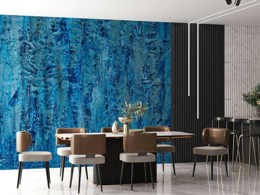 Painting with shades of blue