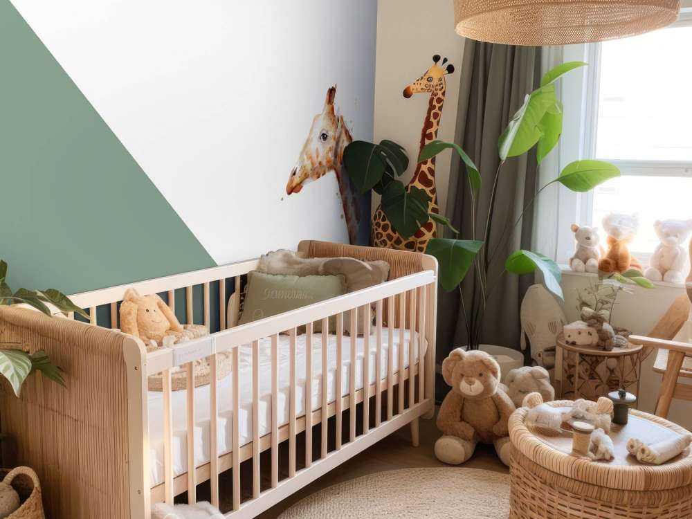 Green triangles with giraffe