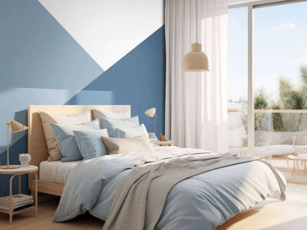 Triangles in shades of blue