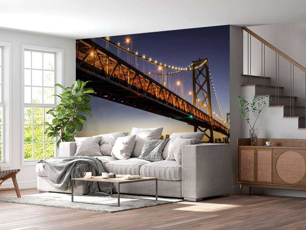 Bay Bridge with light