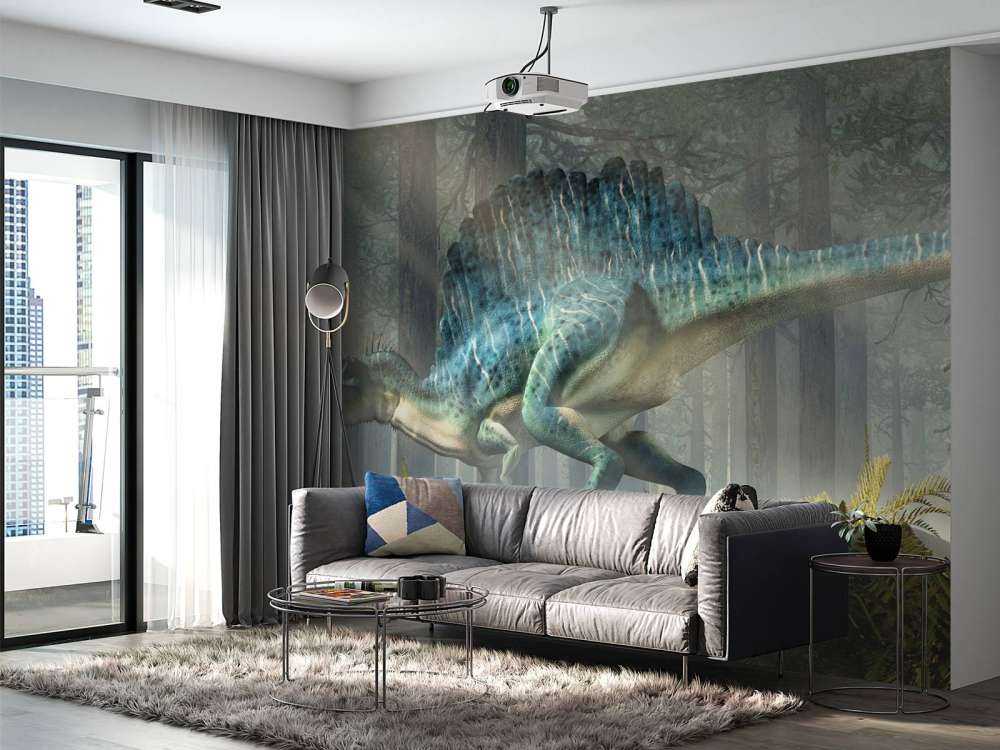 Spinosaur in a forest