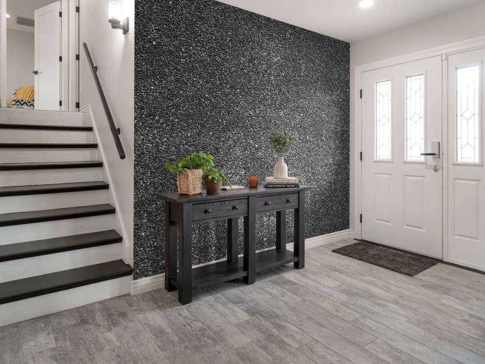 Small black stones