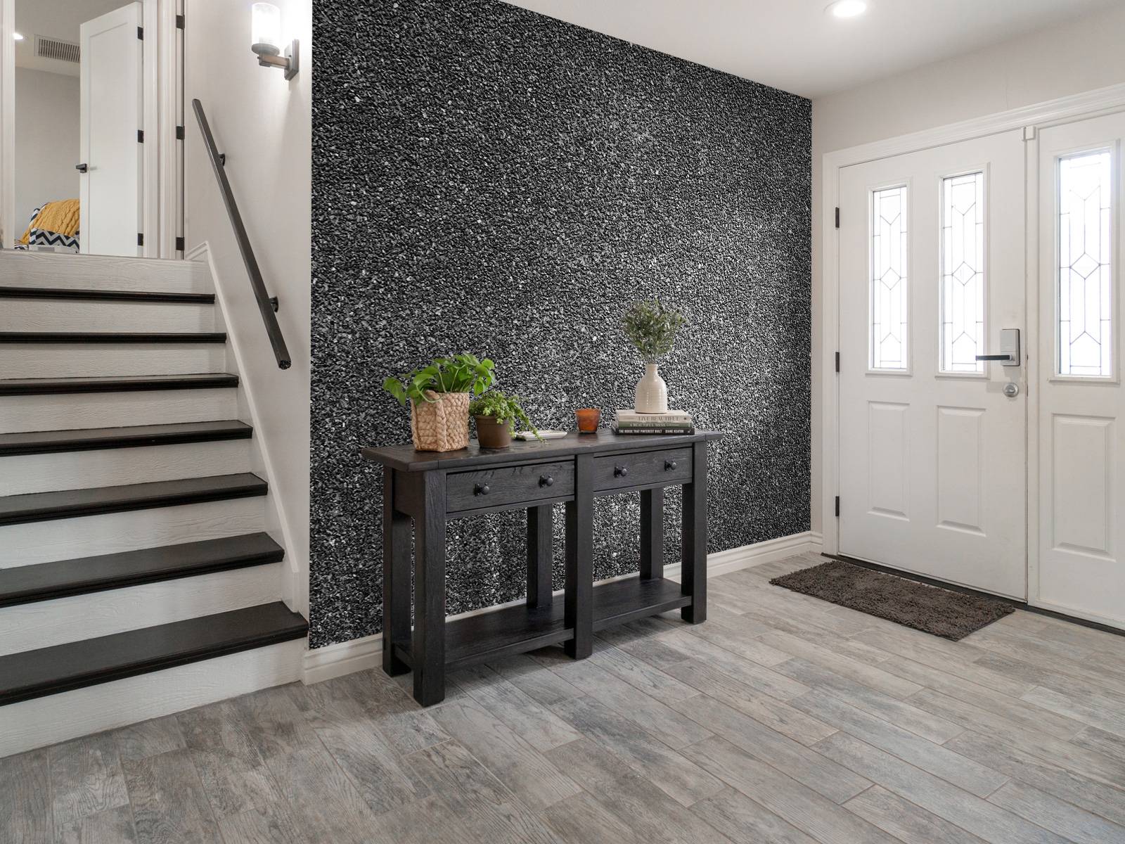 Small black stones