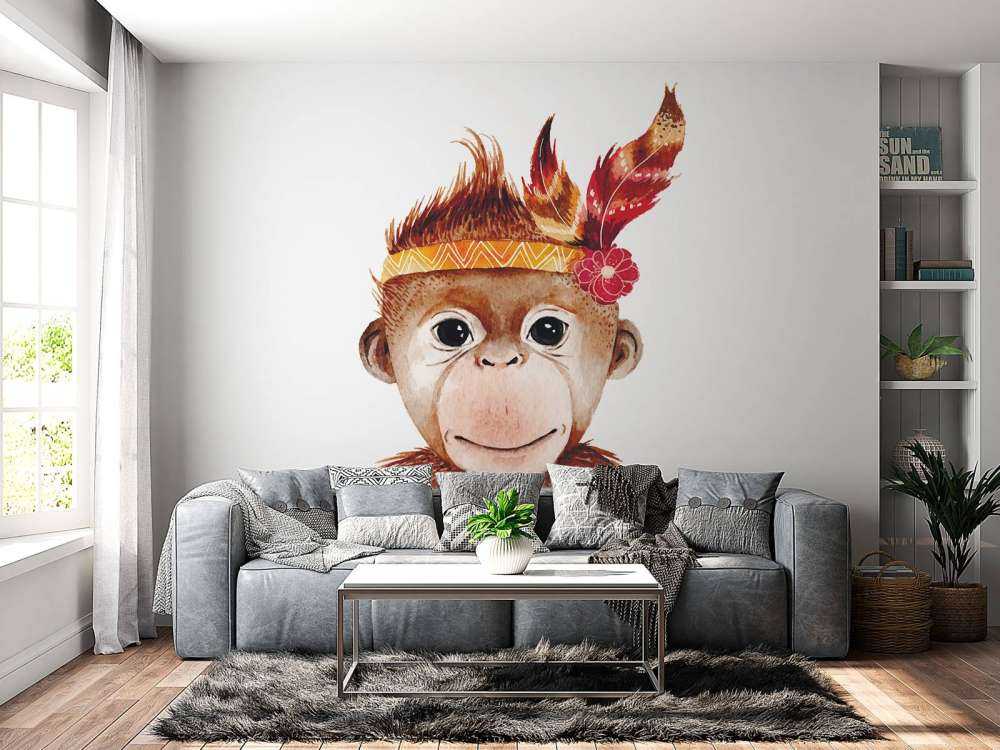 Monkey of watercolour