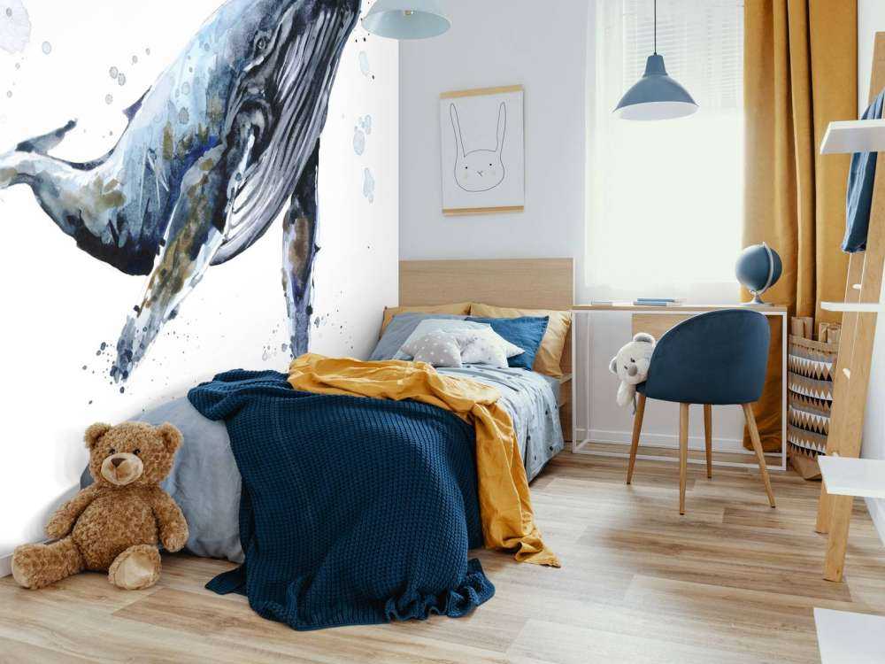 Humpback whale in watercolour