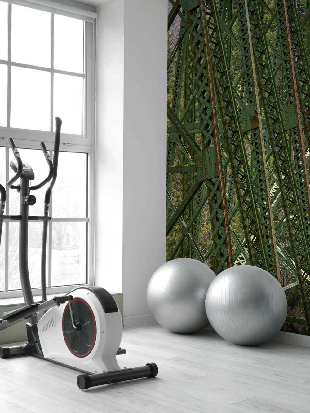 Steel structure old railway bridge