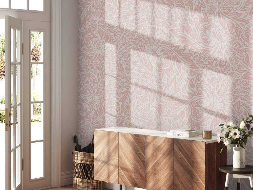 Morris Florals & Leaves - peach fuzz