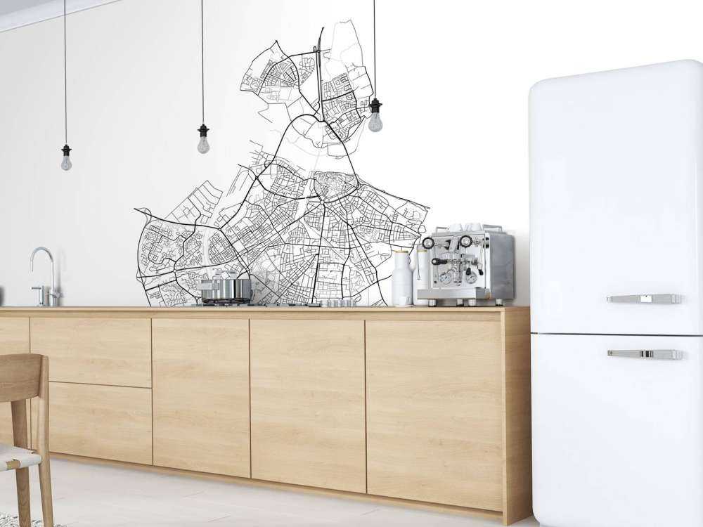 Map of Nijmegen, white