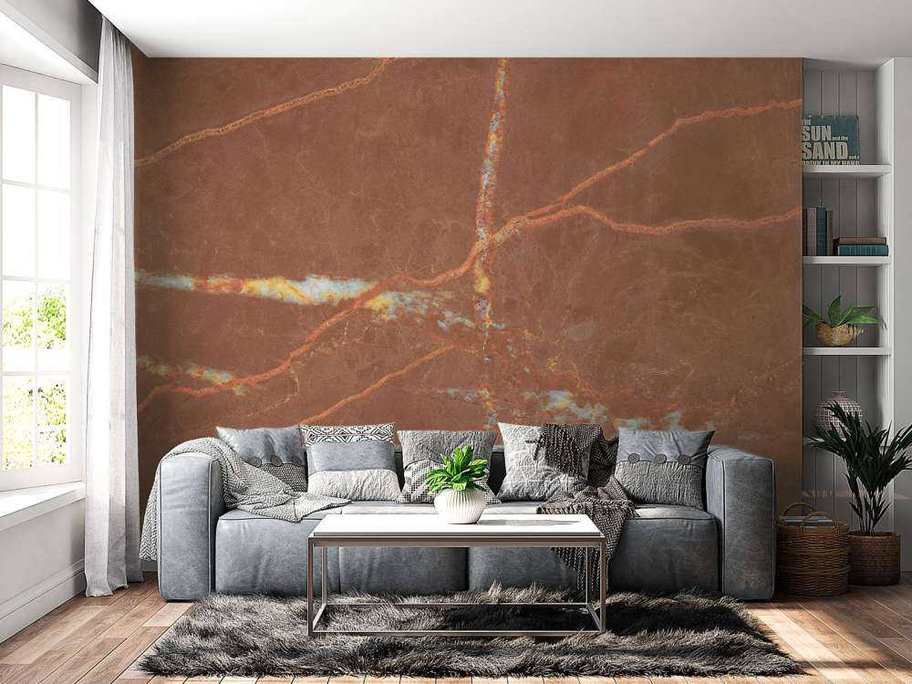 Terracotta marble with lines