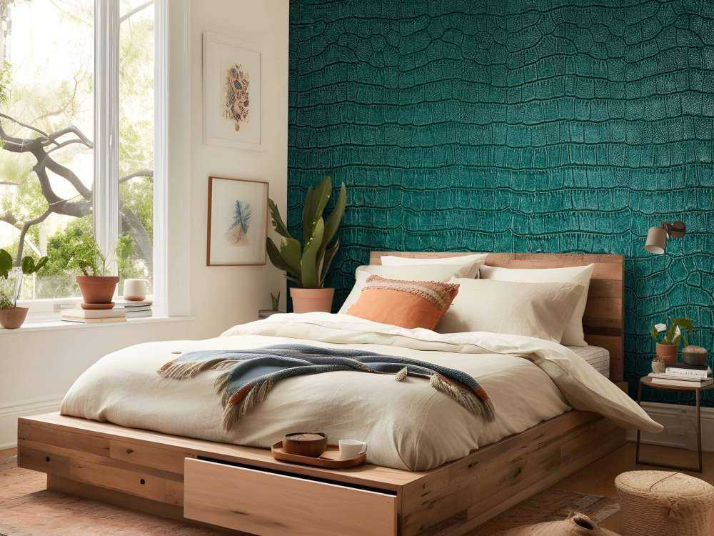 Reptile skin in green