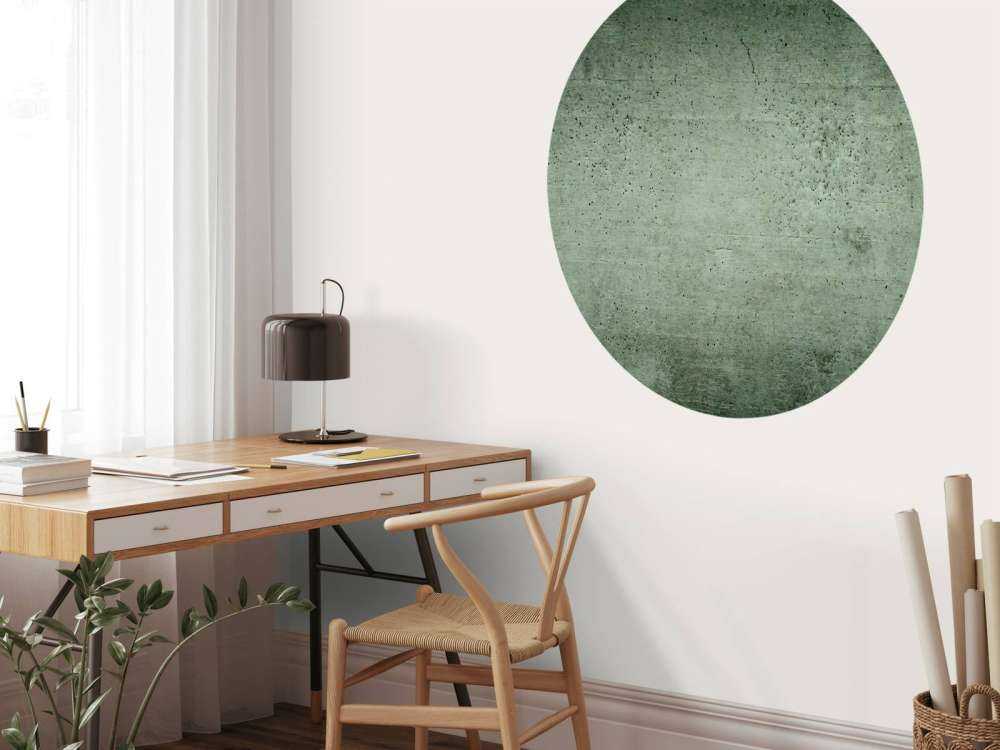 Green concrete wall