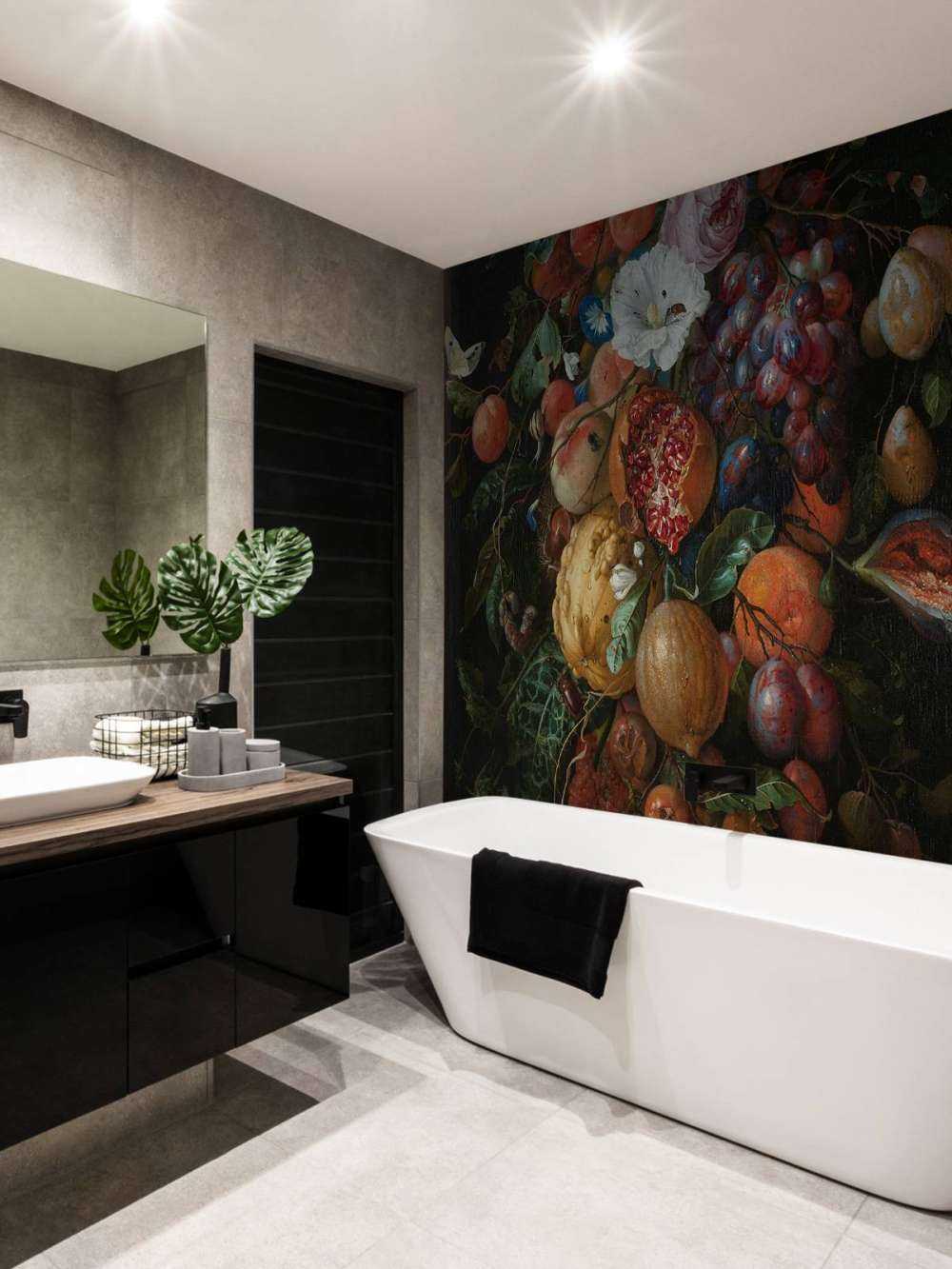 Festoon of fruit and flowers