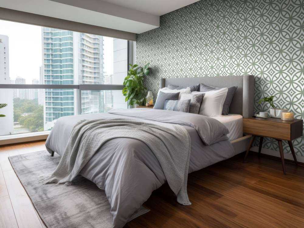 Pattern of circles and diamonds 