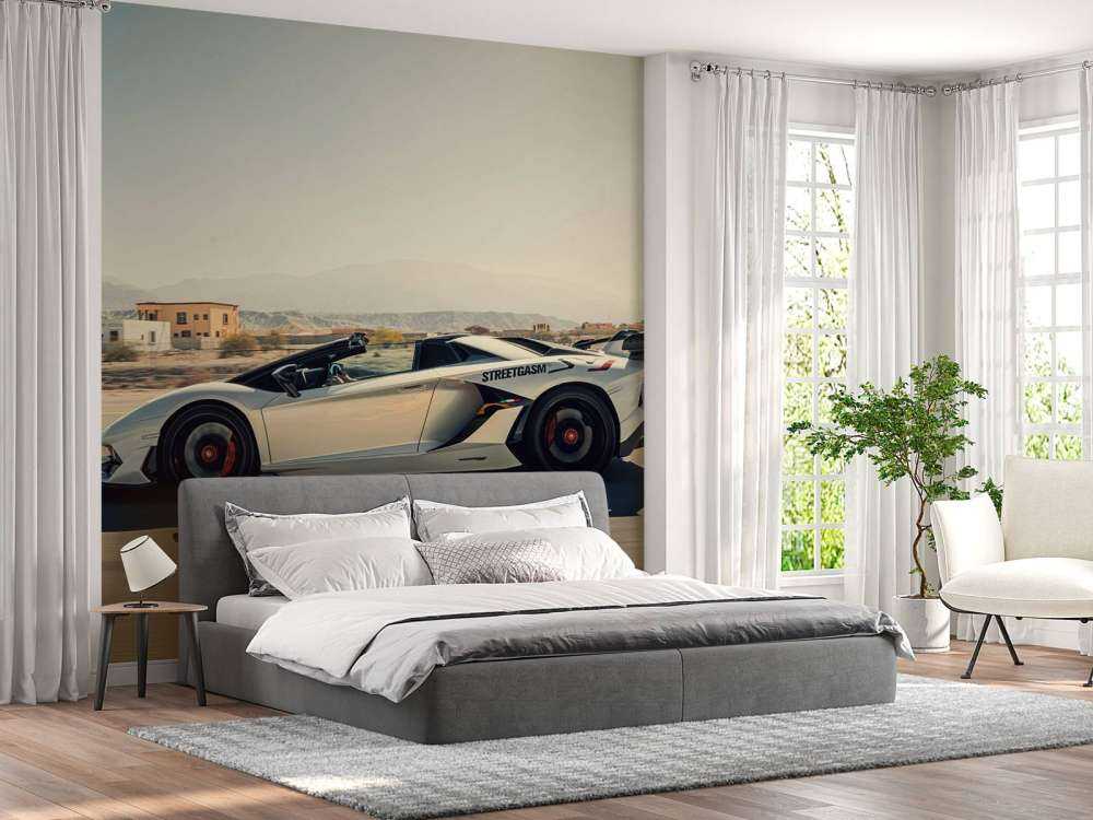 Lamborghini Aventador Roadster in the desert