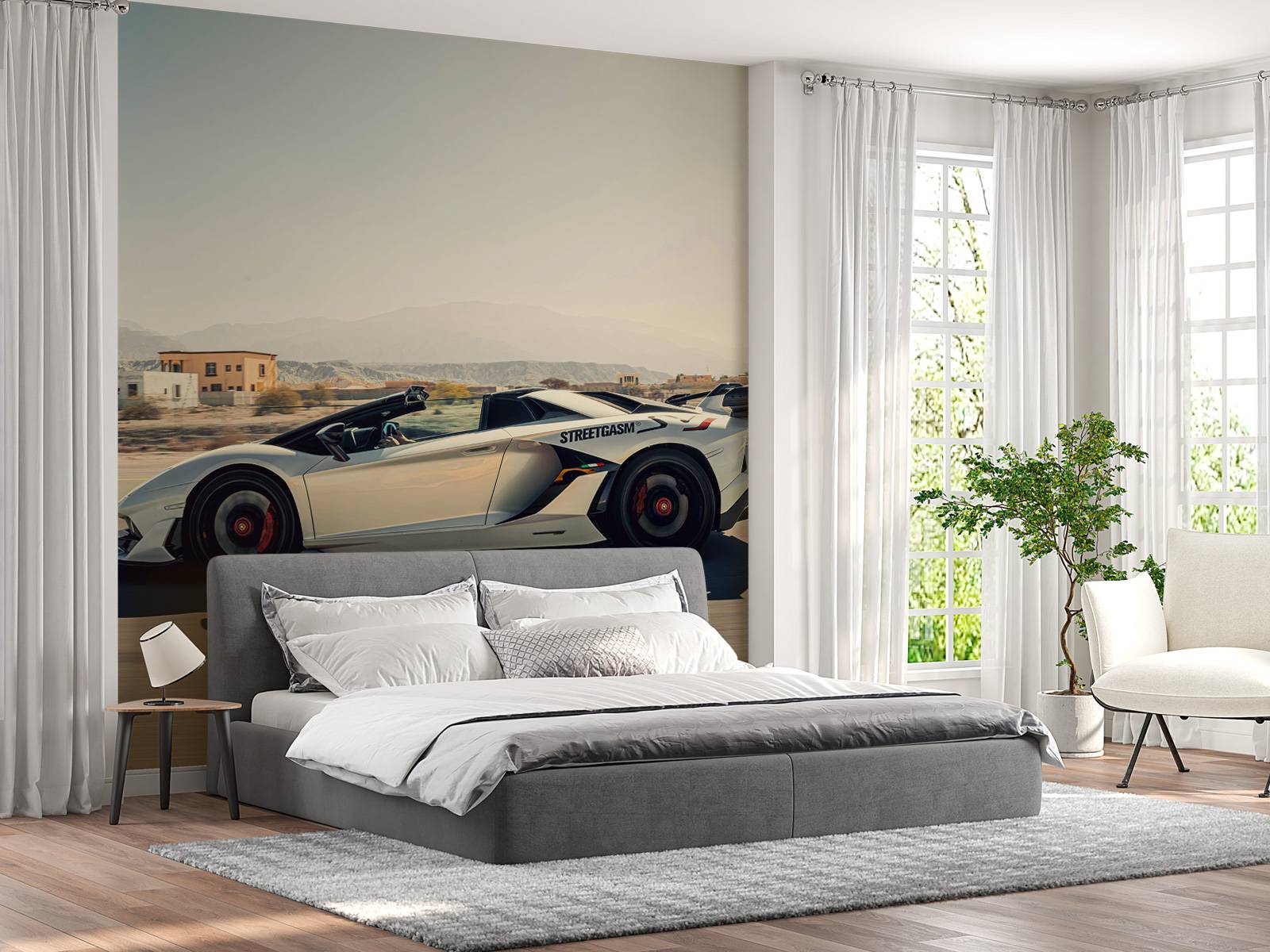 Lamborghini Aventador Roadster in the desert