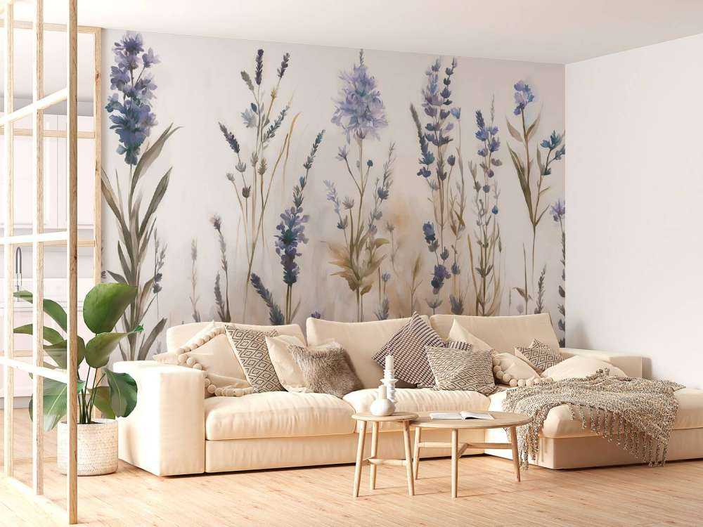 Lavender Glade Seamless Soft Blue