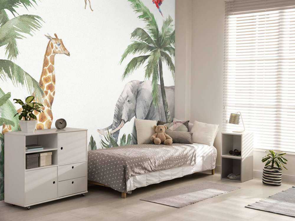 Colorful jungle animals