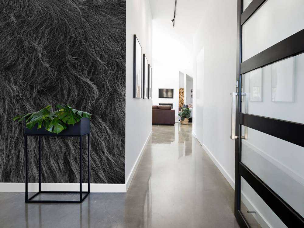 Scottish Highlander coat in black and white