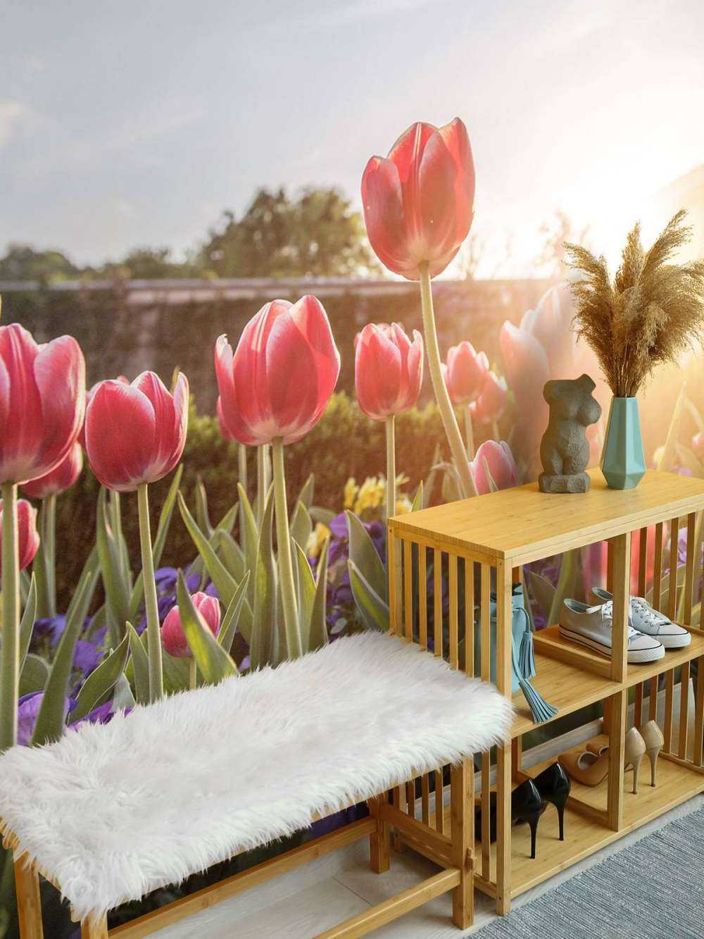 Flowers with sunlight