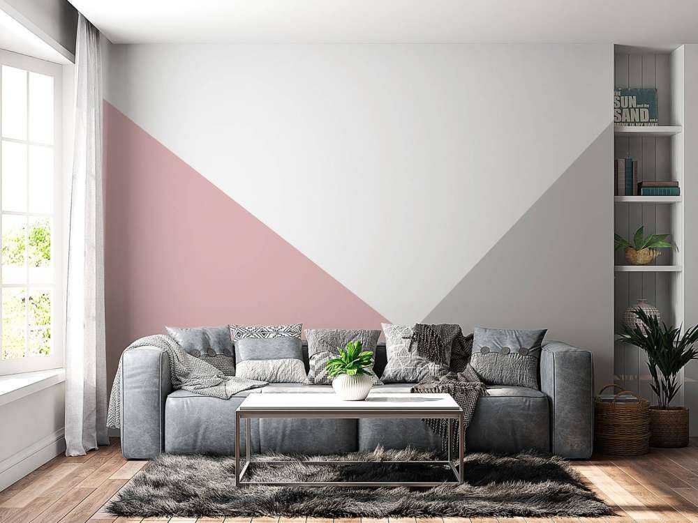 Pink and grey triangles