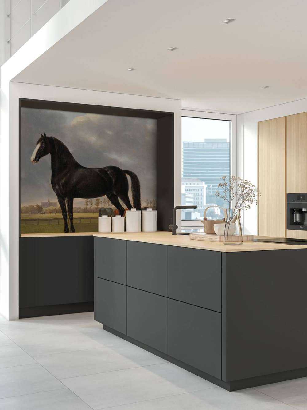 Photo wallpaper horse. The harddrawer De Vlugge