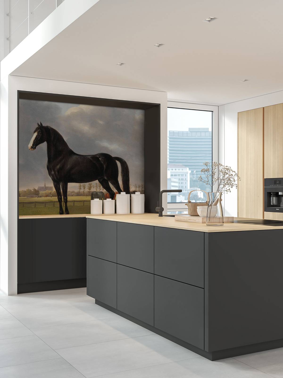 Photo wallpaper horse. The harddrawer De Vlugge