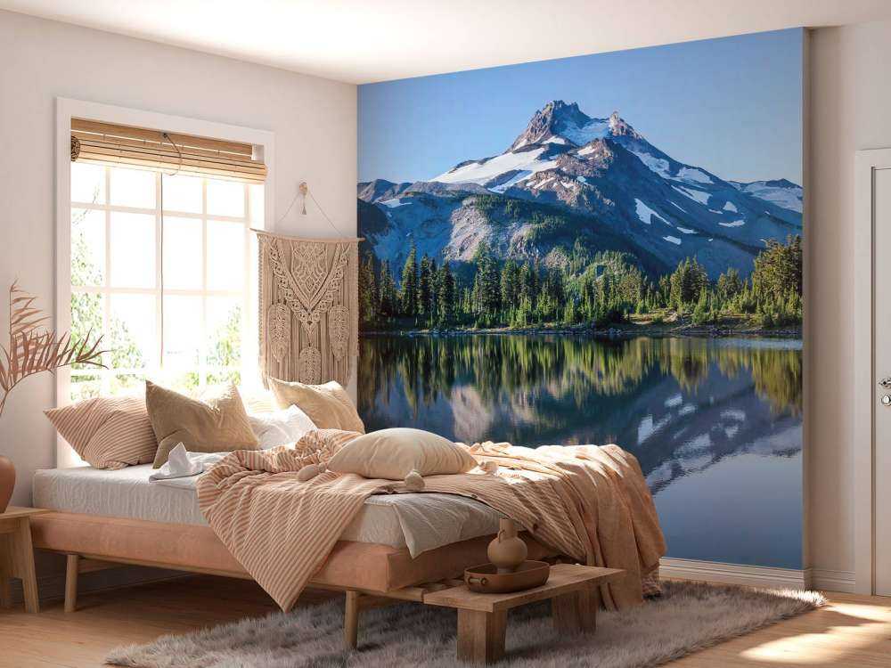 Photo wallpaper mountains of snow