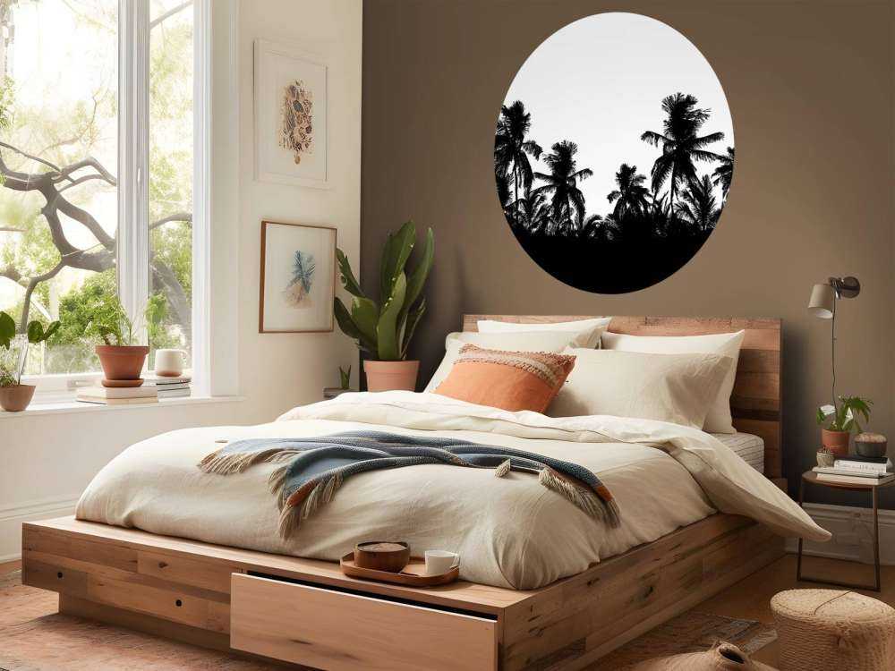 Silhouette palm trees