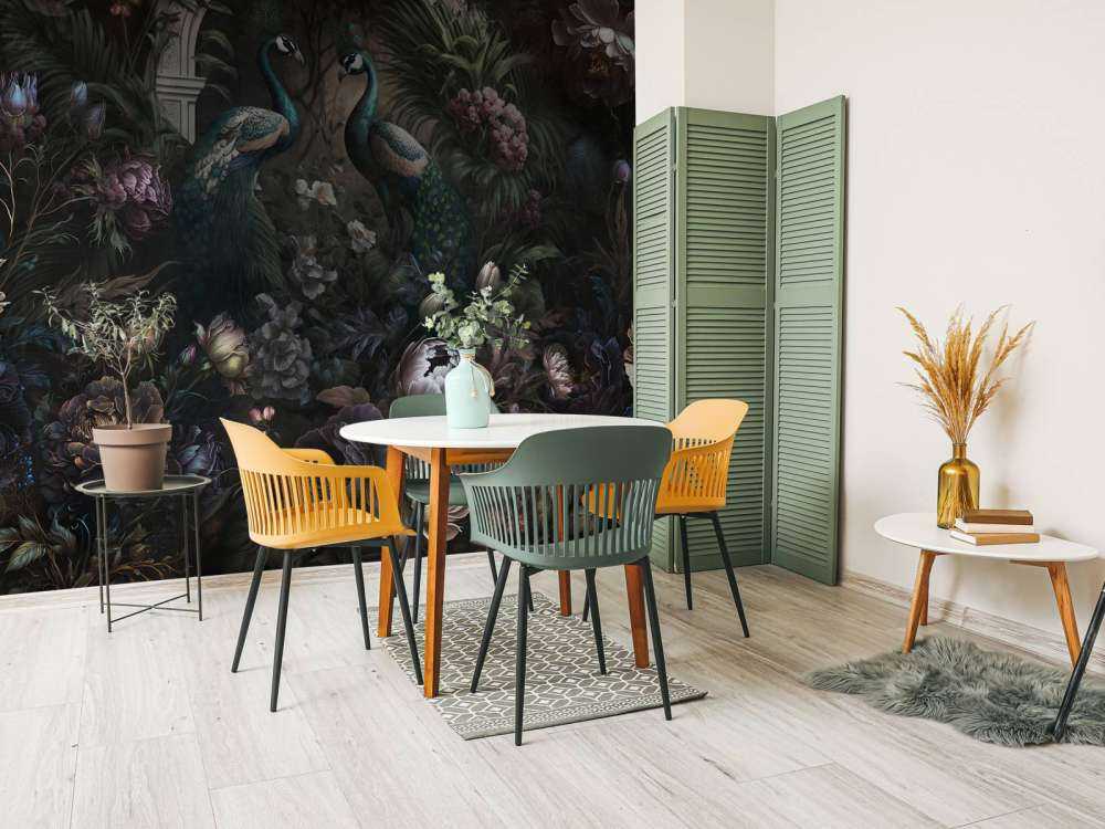 Whispers of Peacocks in the Dark Garden