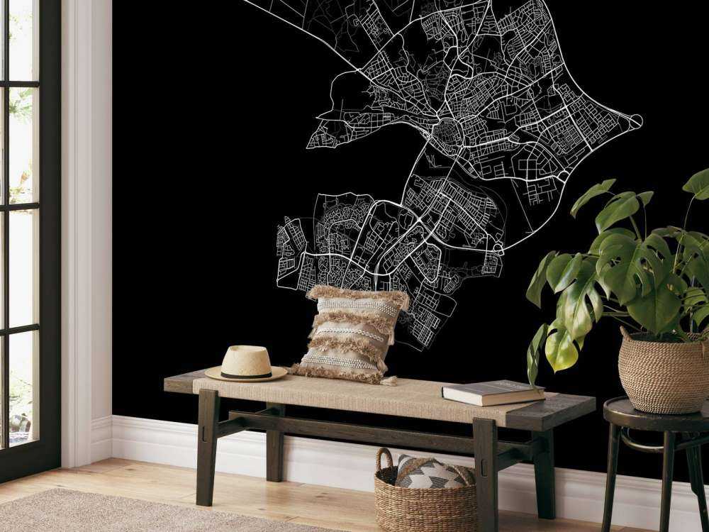 Map of Arnhem, black