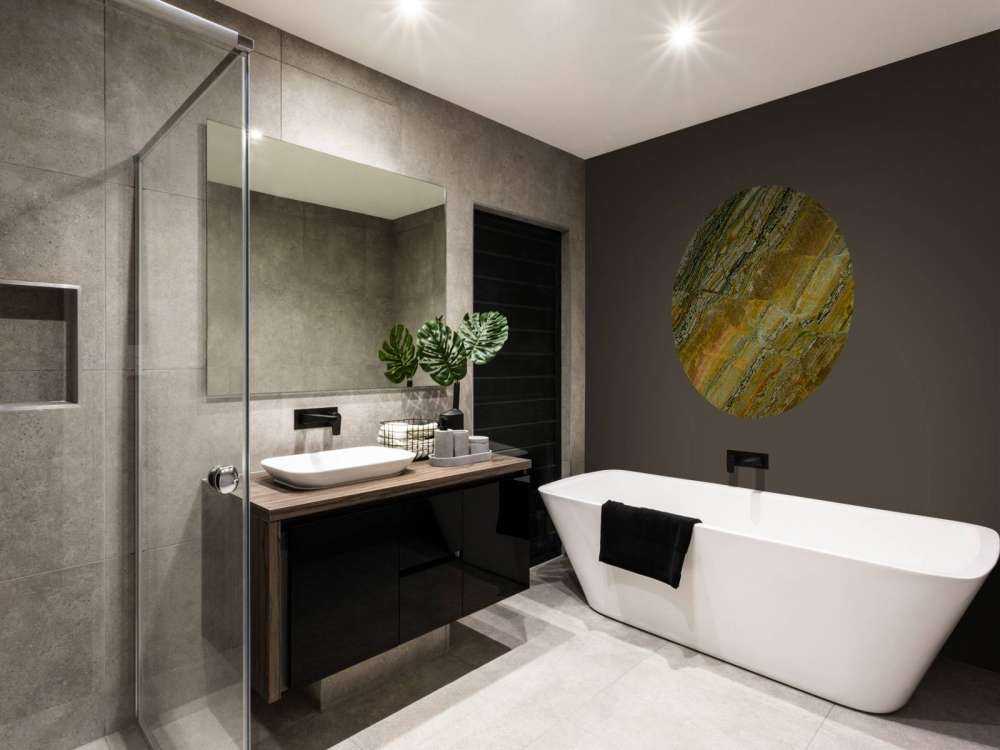 Coloured broken marble