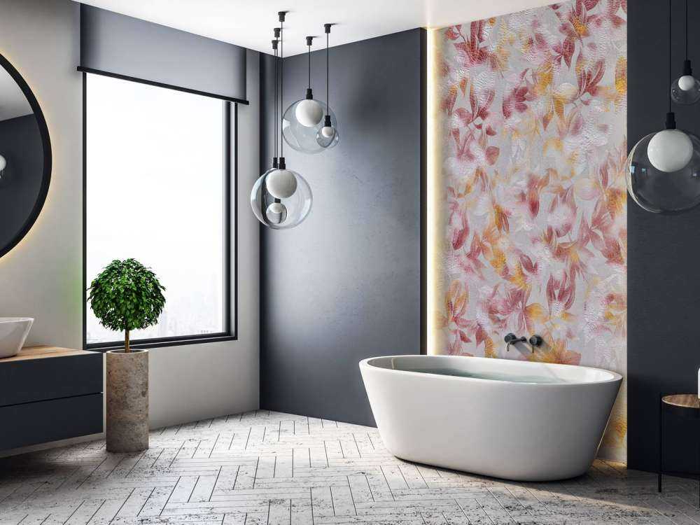 Flowers on grey background