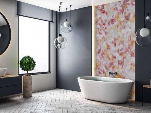 Flowers on grey background