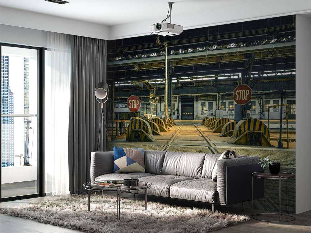 Abandoned industrial hall