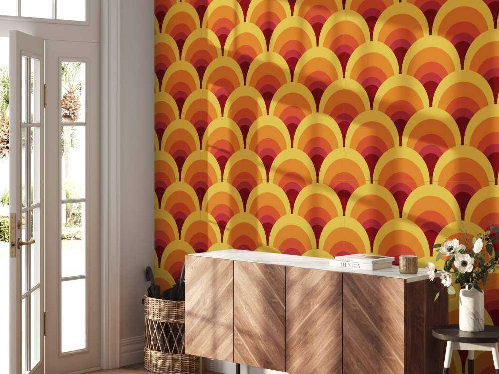 Colourful retro figures