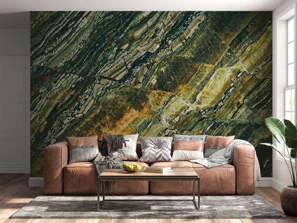 Broken green marble