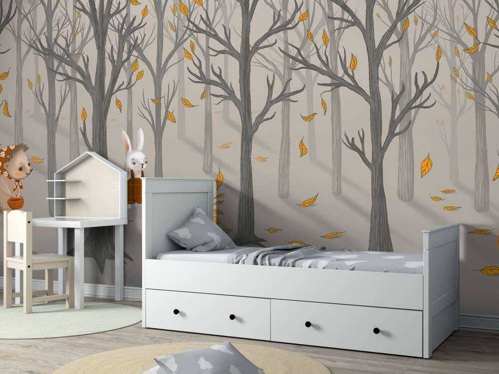 Forest animals in autumn