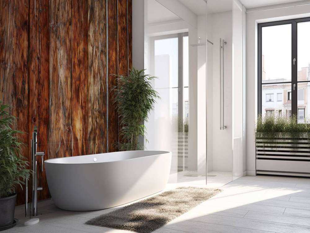 Rough and stained wood