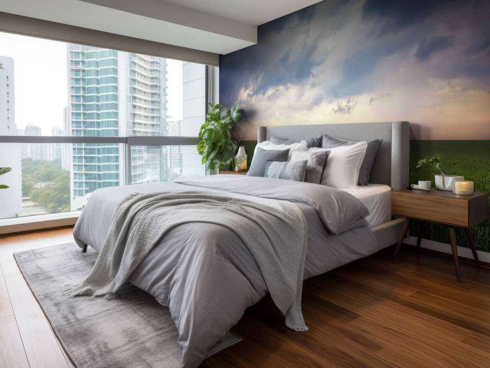 Tracks in wheat field