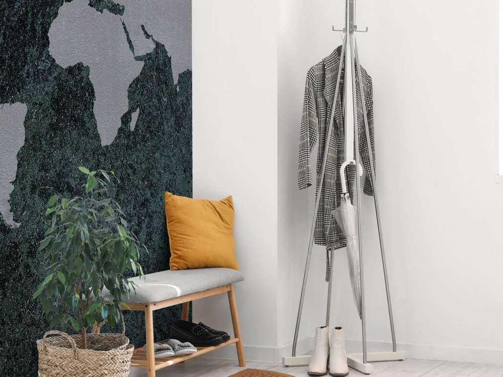 World map with texture