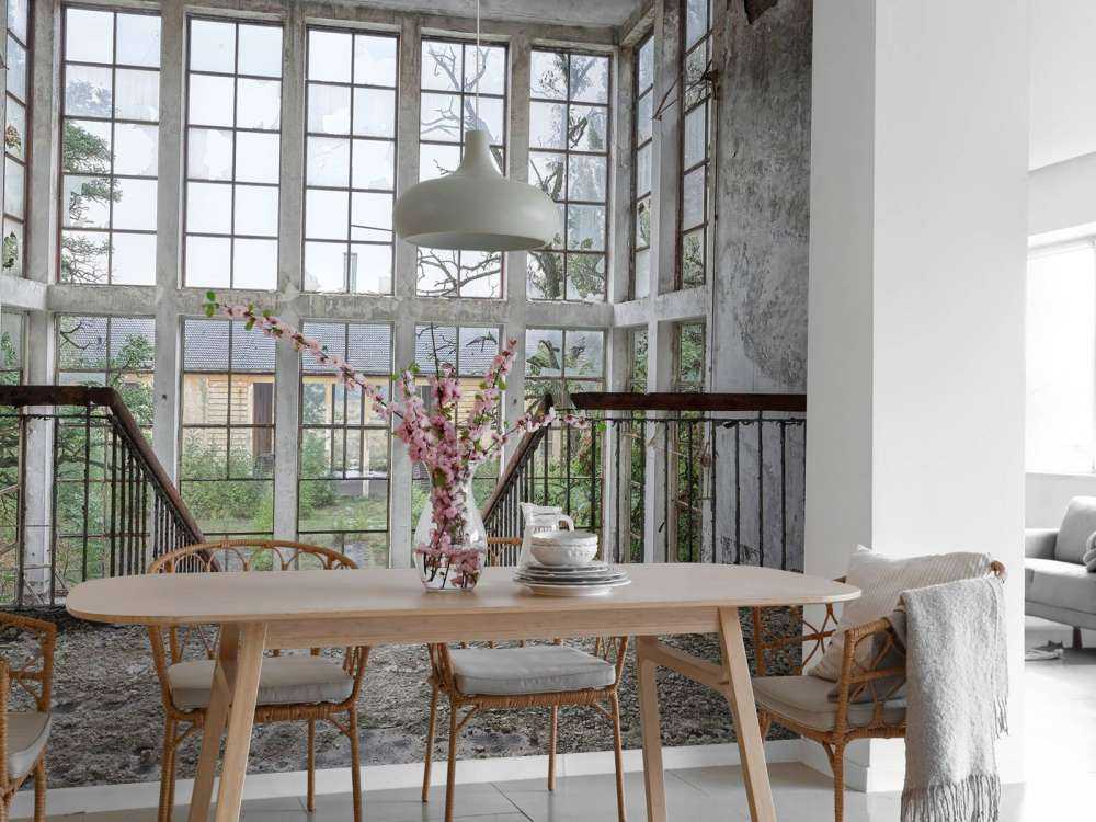 Stairs in abandoned building